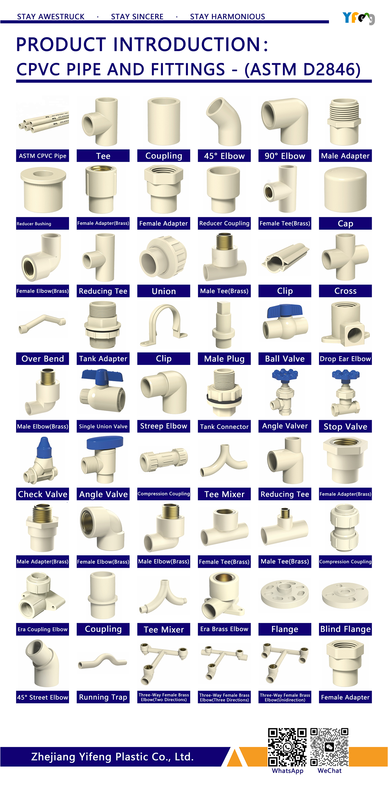ASTM CPVC pipe and fittings